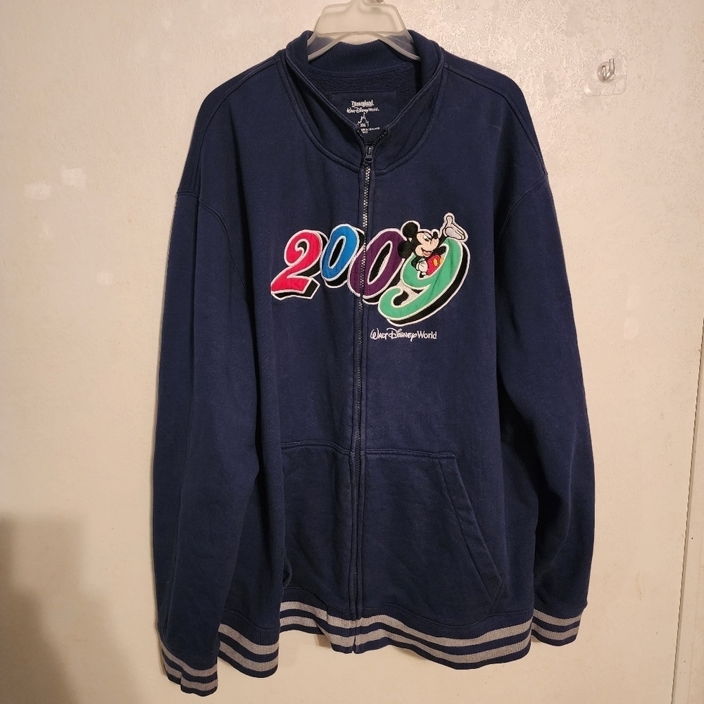 Vintage 2009 Disneyland Walt Disney World Full Zip Jacket Adult Size XXL